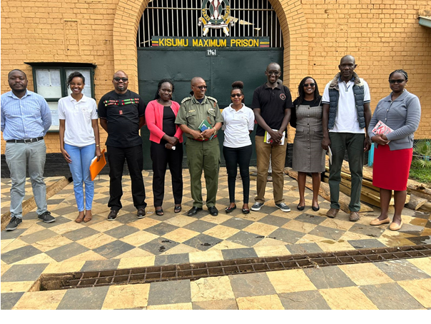 NLAS team at the Kisumu Maximum Prison for legal awareness campaign